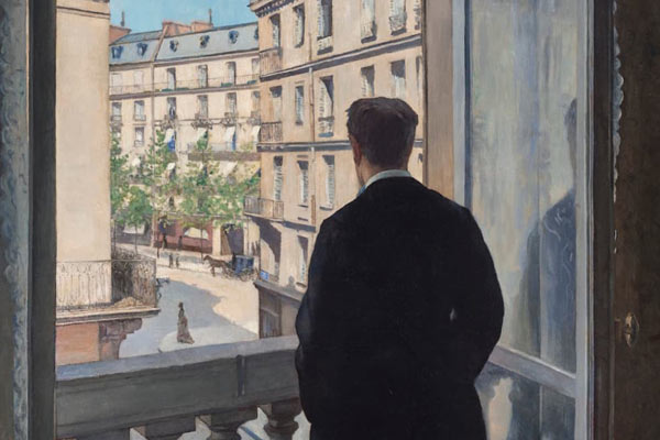 Gustave Caillebotte - Jeune homme asa fene^tre - zoom